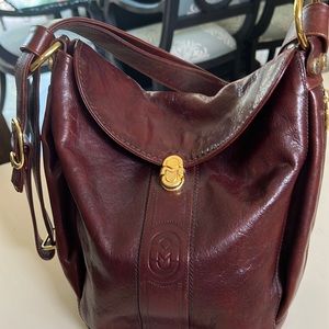 Marino Orlandi Italian Leather Bucket Bag